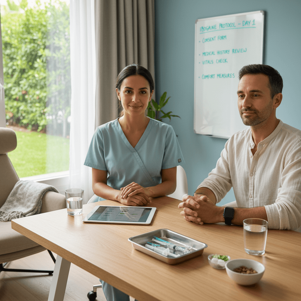 medical preparation for ibogaine therapy