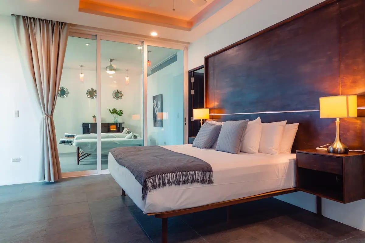 Bedroom suite at Iboga Wellness Institute Casa Centro in Cozumel