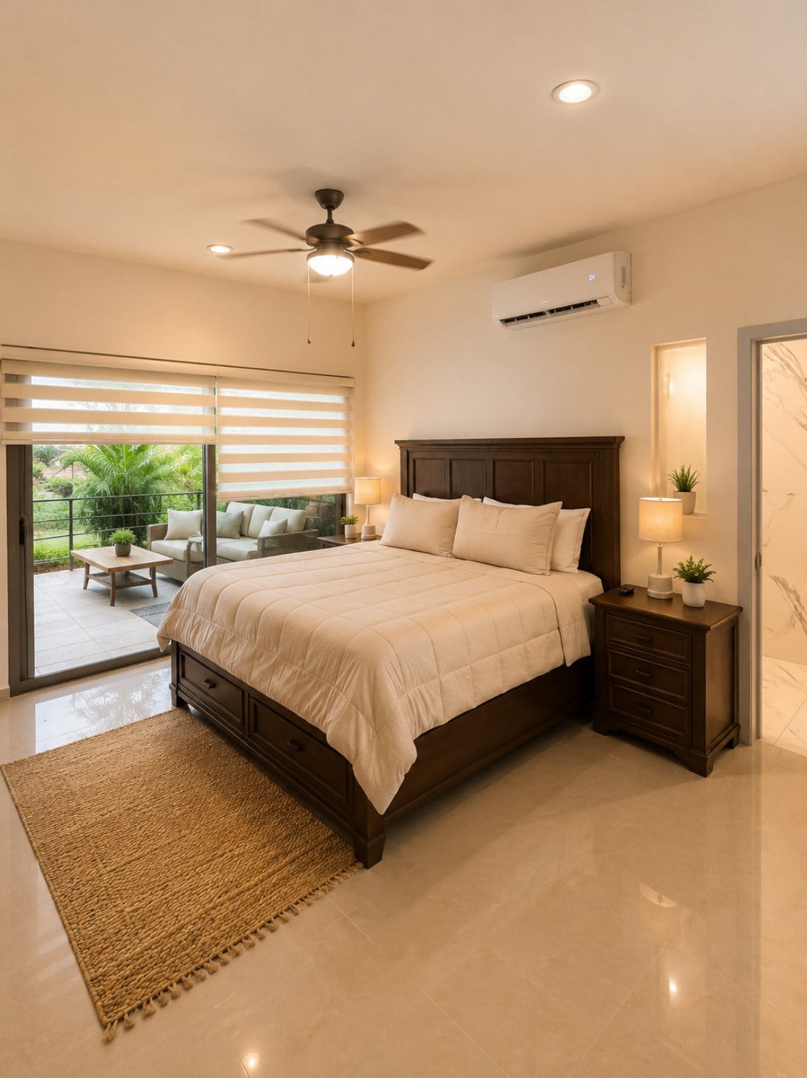 Bedroom suite at Iboga Wellness Institute Ocean Sanctuary in Cozumel