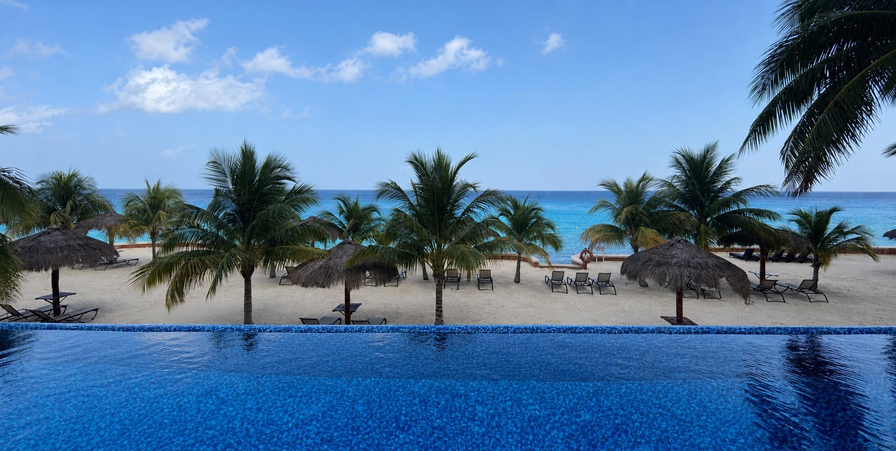 Private terrace and pool setting