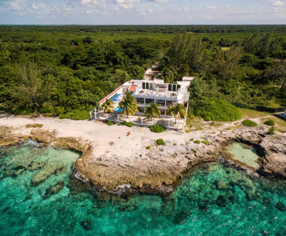 Aerial view of Ocean Sanctuary on the Caribbean shoreline in Cozumel